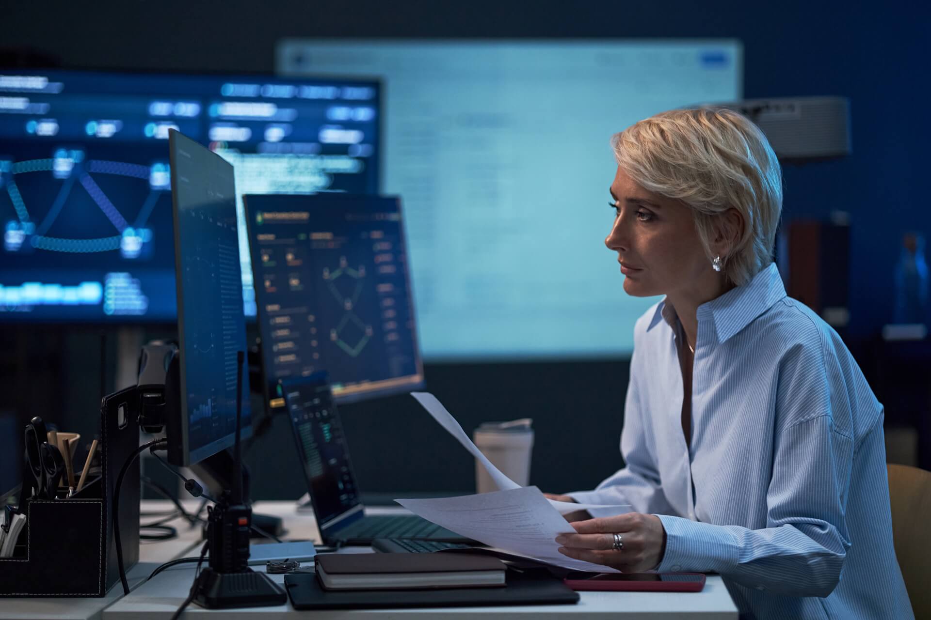 Cybersecurity professional reviewing CJIS compliance requirements
